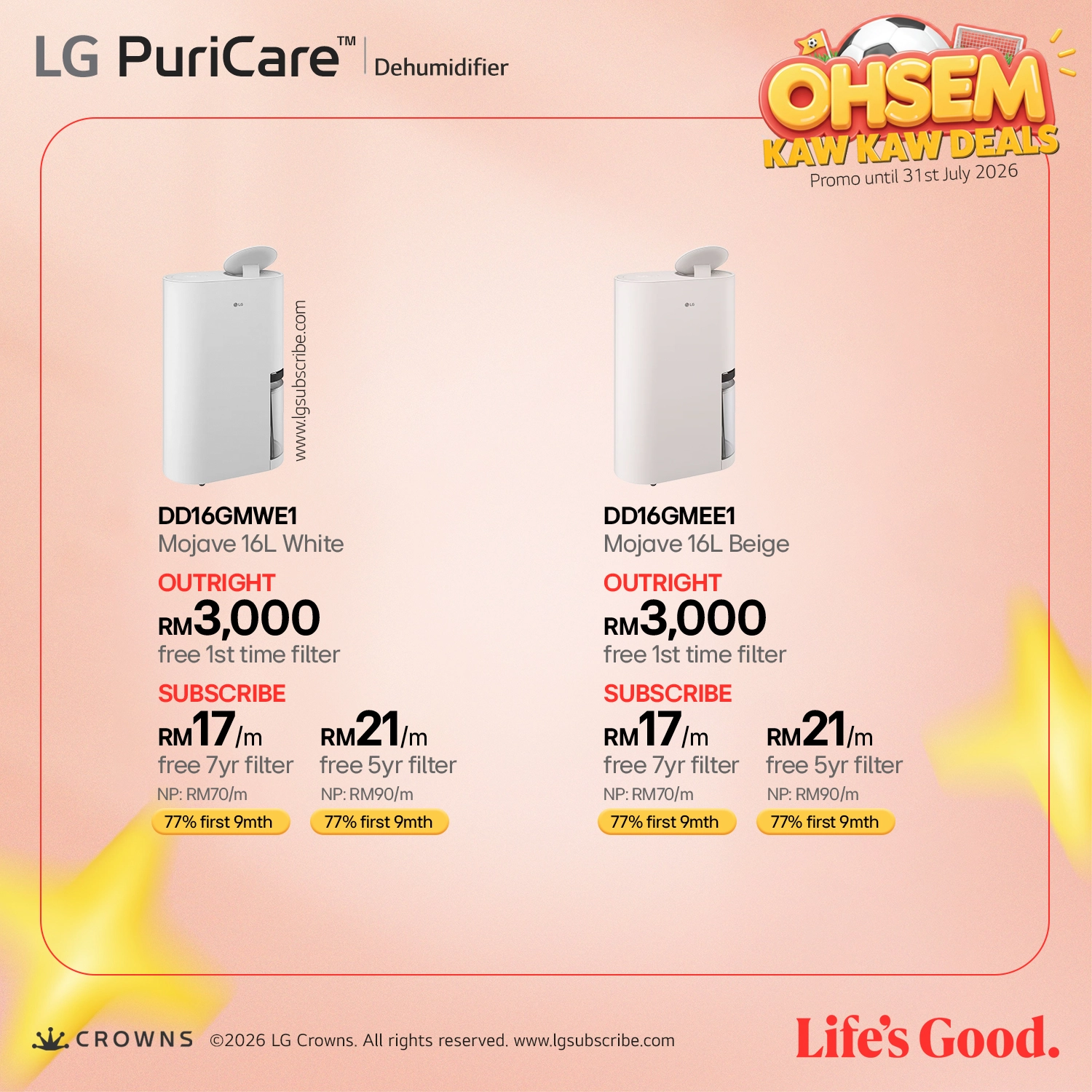 LG PuriCare Dehumidifier