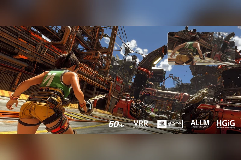 Fast-paced game displayed on an LG NANO television with VRR, ALLM, HGiG and GeForce NOW.