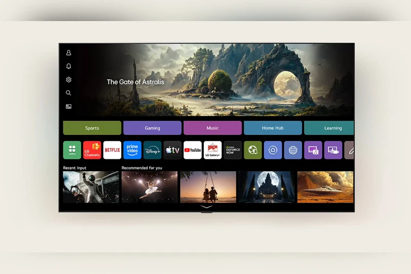 LG webOS My Page displaying personalized recommendations after AI Voice ID recognizes the viewer.