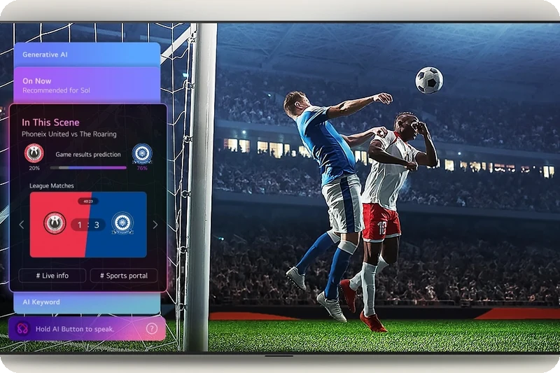 Sports Forecast by AI Concierge showing match predictions and team insights.