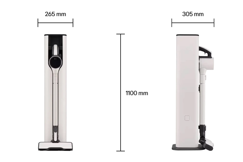 LG CordZero A9X-RSTEAM Size