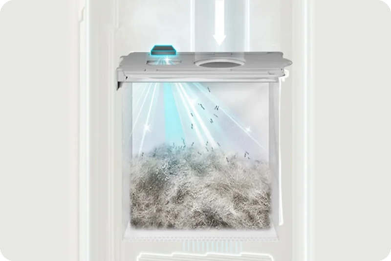 LG CordZero A9X-RSTEAM UVC LED dust-bag care