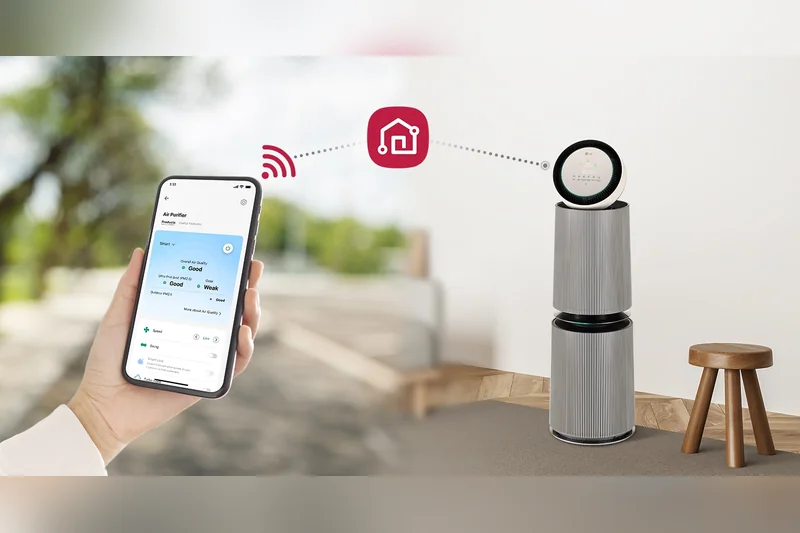 LG ThinQ mobile control for the LG PuriCare air purifier