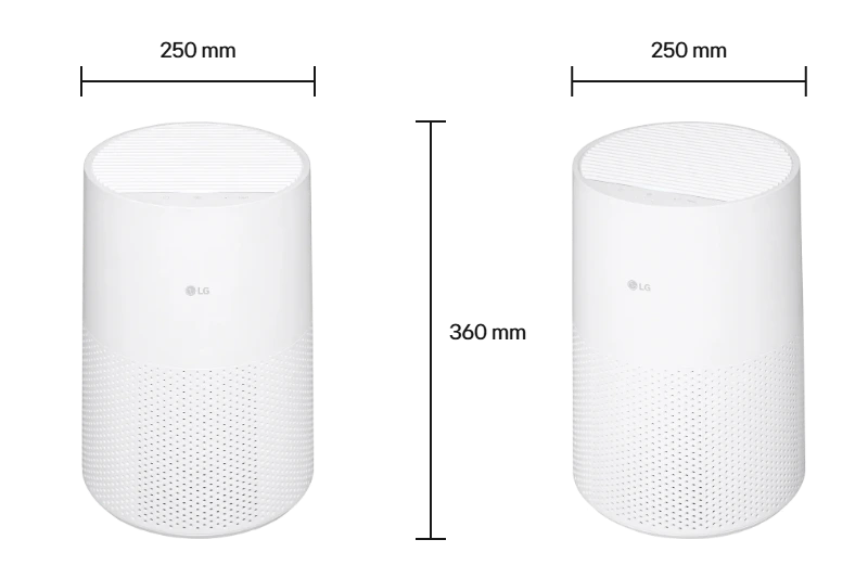 LG PuriCare AS30GGW10 Size