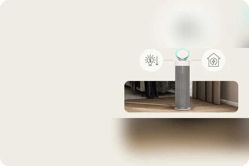 LG PuriCare AS55GGSY0 AI energy-saving control