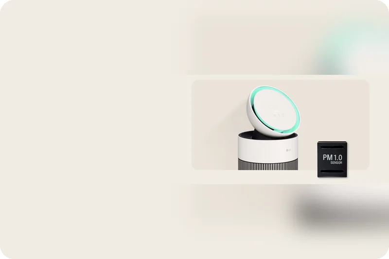 LG PuriCare AS55GGSY0 PM 1.0 sensor and real-time air-quality monitoring