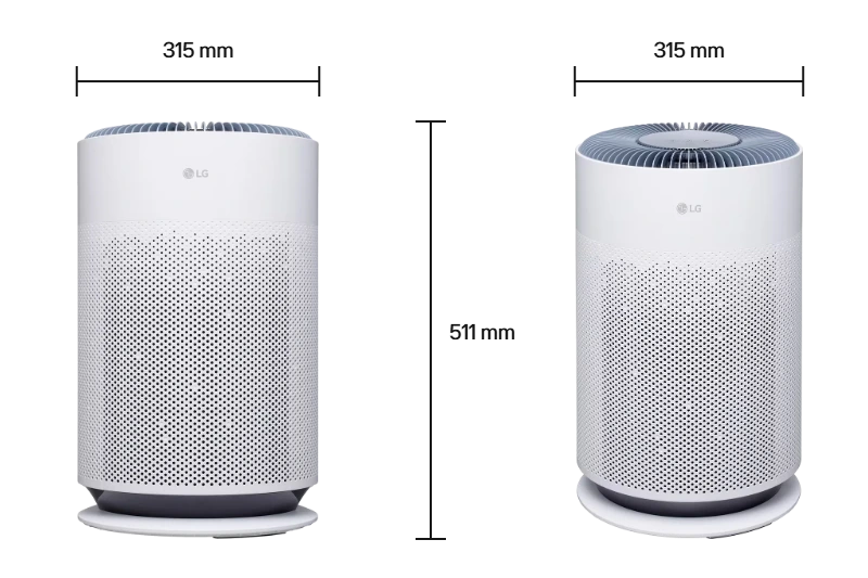 LG PuriCare AS60GHBT0 Size