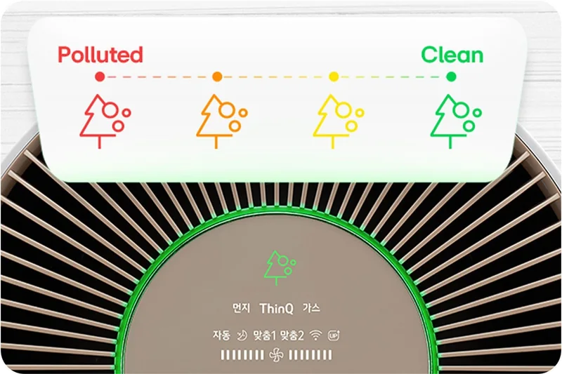 LG PuriCare AS60GHCG0 smart air-quality indicator