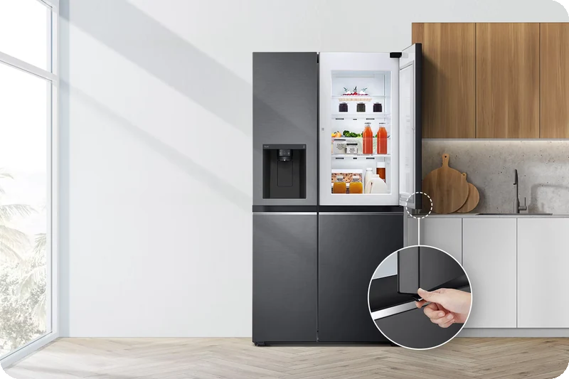 LG GC-J257SQNW Door-in-Door compartment opening