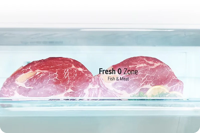 Fresh 0 Zone drawer preserving meat and fish