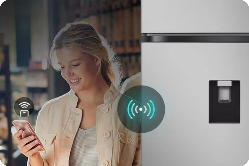 LG ThinQ app remotely controlling the refrigerator