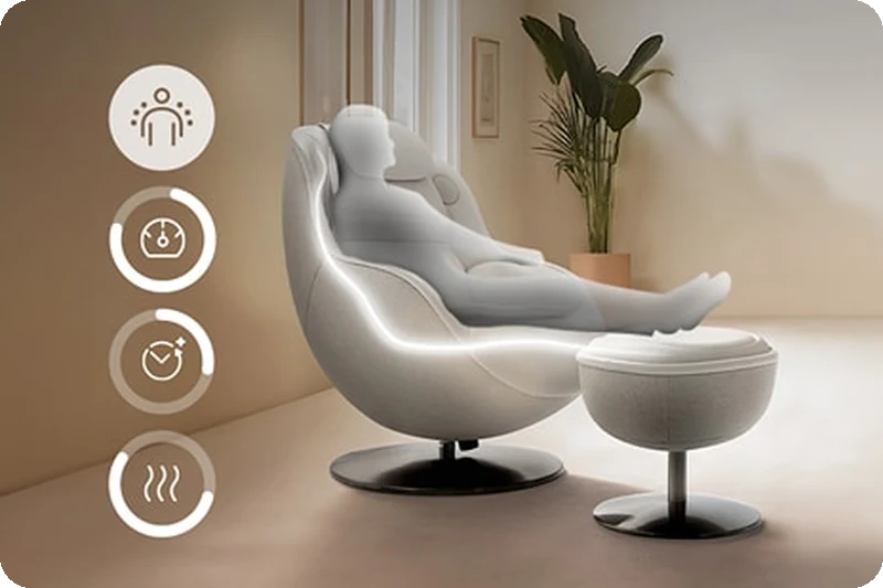 Custom Fine-Tune Massage controls for personalized massage settings.