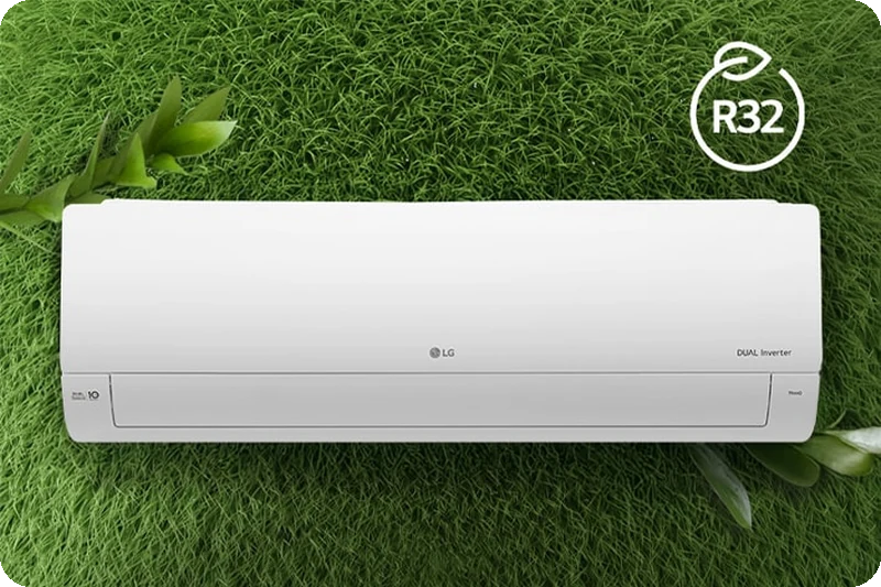R32 refrigerant information for the LG air conditioner.