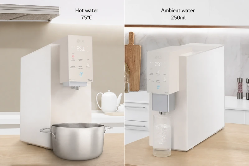 LG PuriCare WD518AN custom temperature and water amount presets