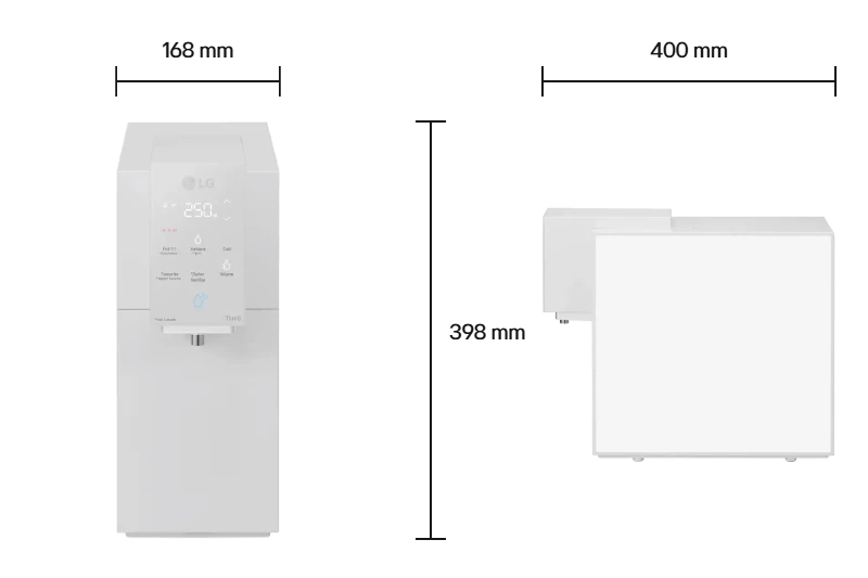 LG PuriCare WD518AN.ACGRLML Size