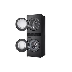 LG WashTower All-in-One Stacked Laundry Machine 14kg/10kg WT1410NHB Black